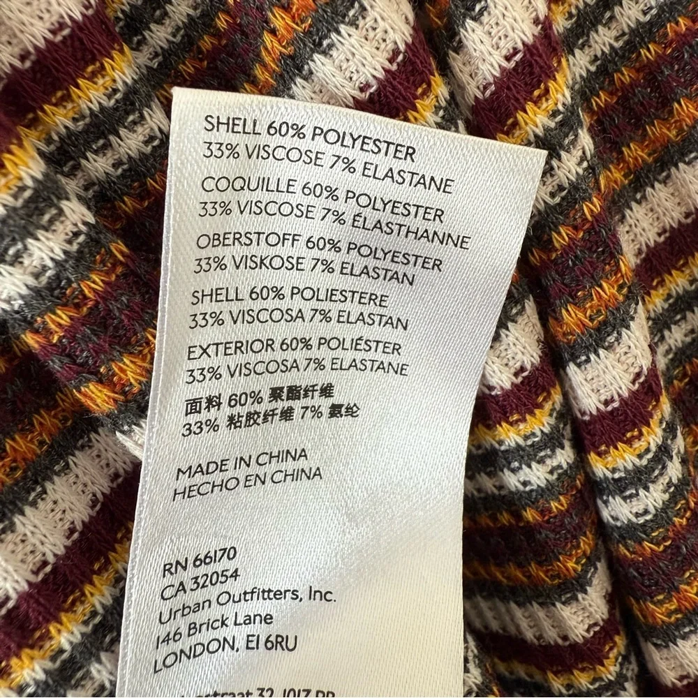 Anthropology- Smocked Puff-Sleeved Striped Knit Top (Size:Large) - Picture 9 of 10